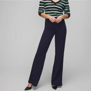 White House Black Market Navy Blue Slip On Wide Leg Pants Size 14